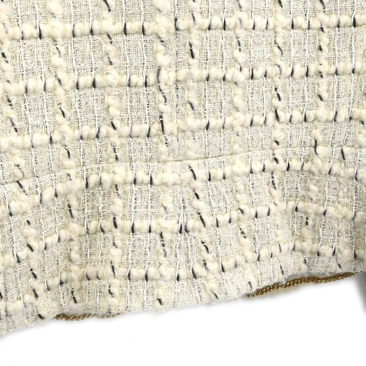 Chanel 2017 Single Breasted Tweed Jacket Ivory #38