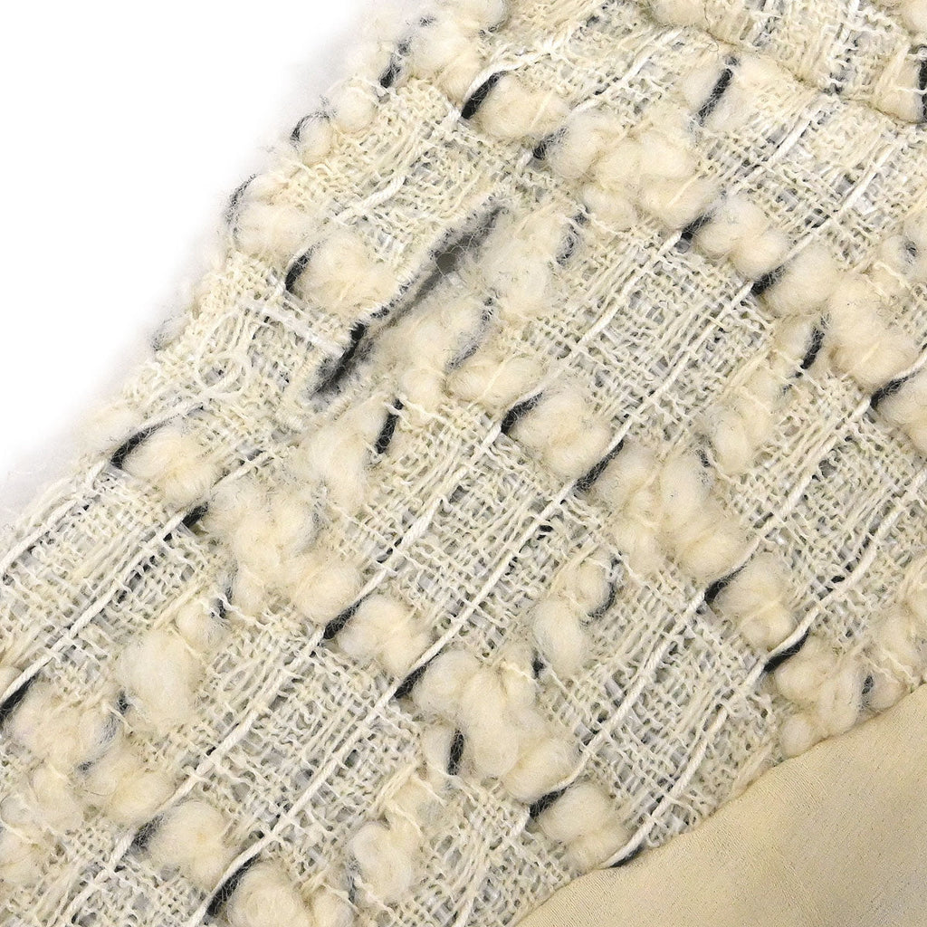 Chanel 2017 Single Breasted Tweed Jacket Ivory #38