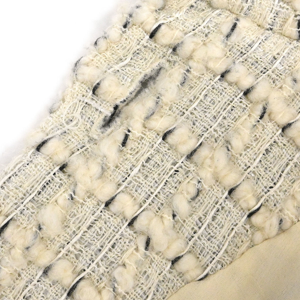 Chanel 2017 Single Breasted Tweed Jacket Ivory #38