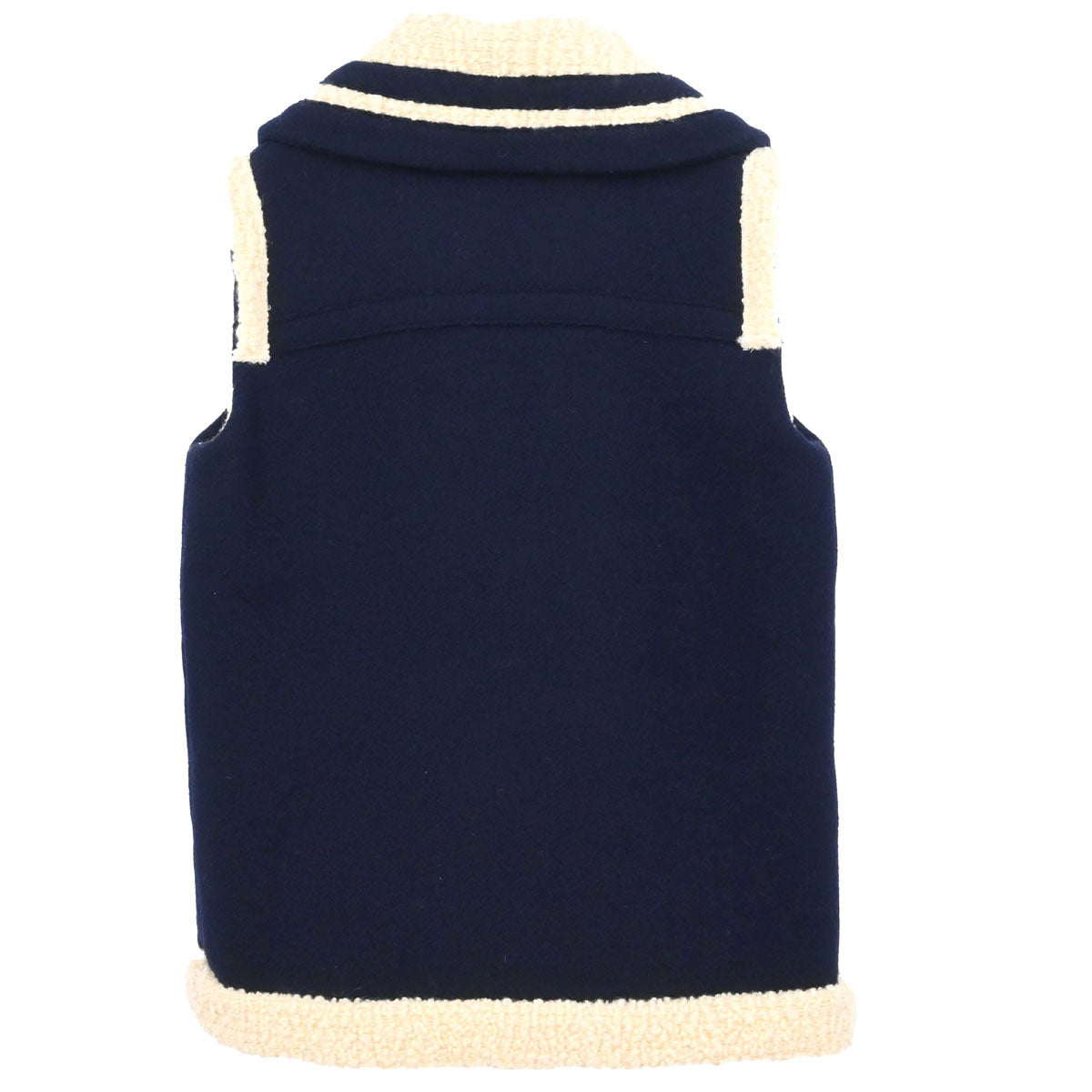 Chanel 2011-2012 Zip Up Sleeveless Jacket Vest Navy #38