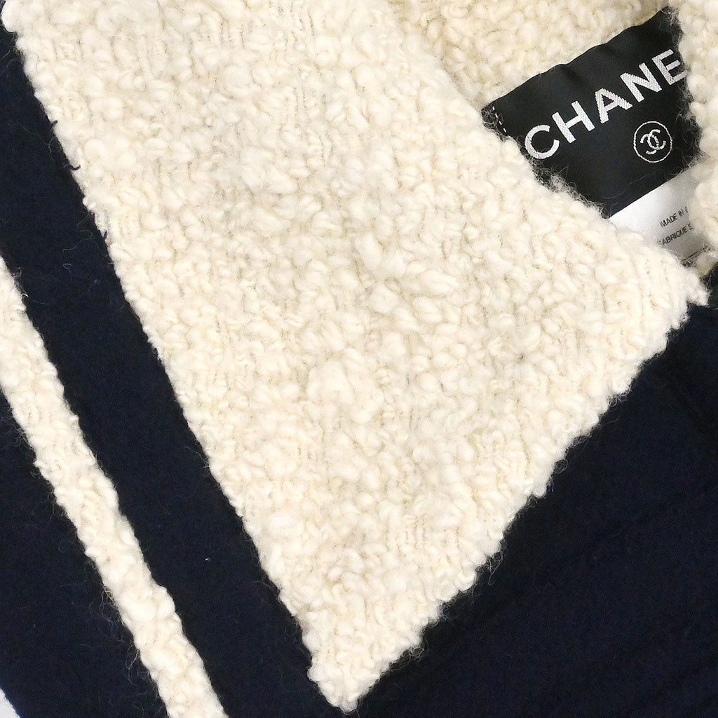 Chanel 2011-2012 Zip Up Sleeveless Jacket Vest Navy #38