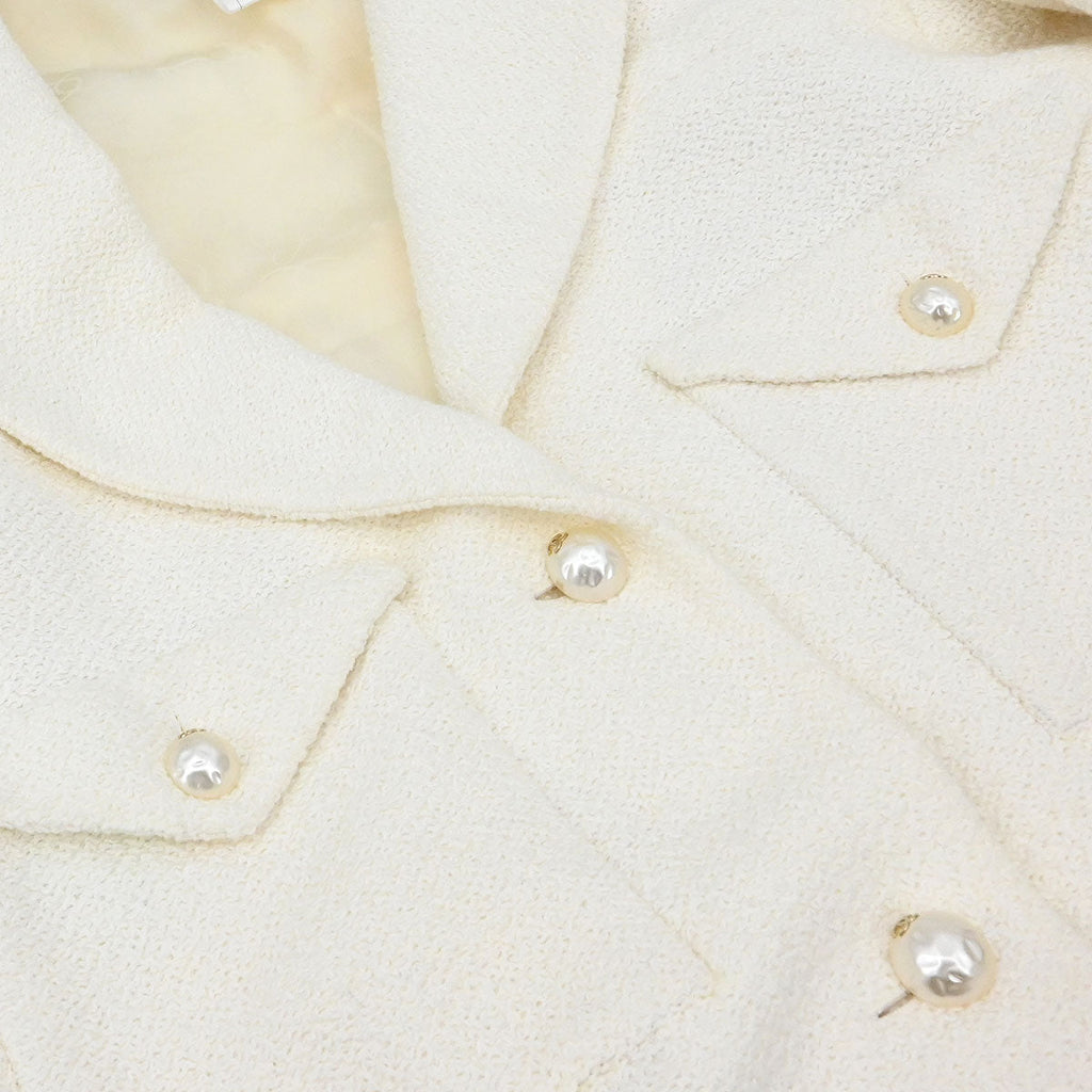 Chanel 2012 Single Breasted Jacket White #42