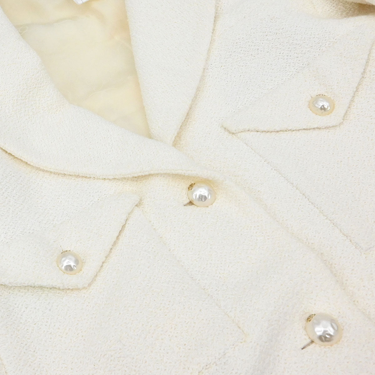 Chanel 2012 Single Breasted Jacket White #42