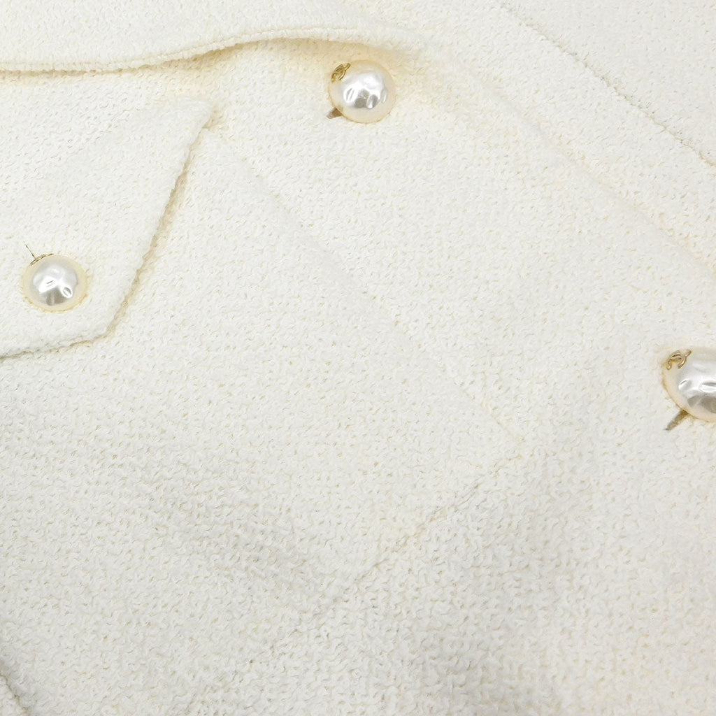 Chanel 2012 Single Breasted Jacket White #42