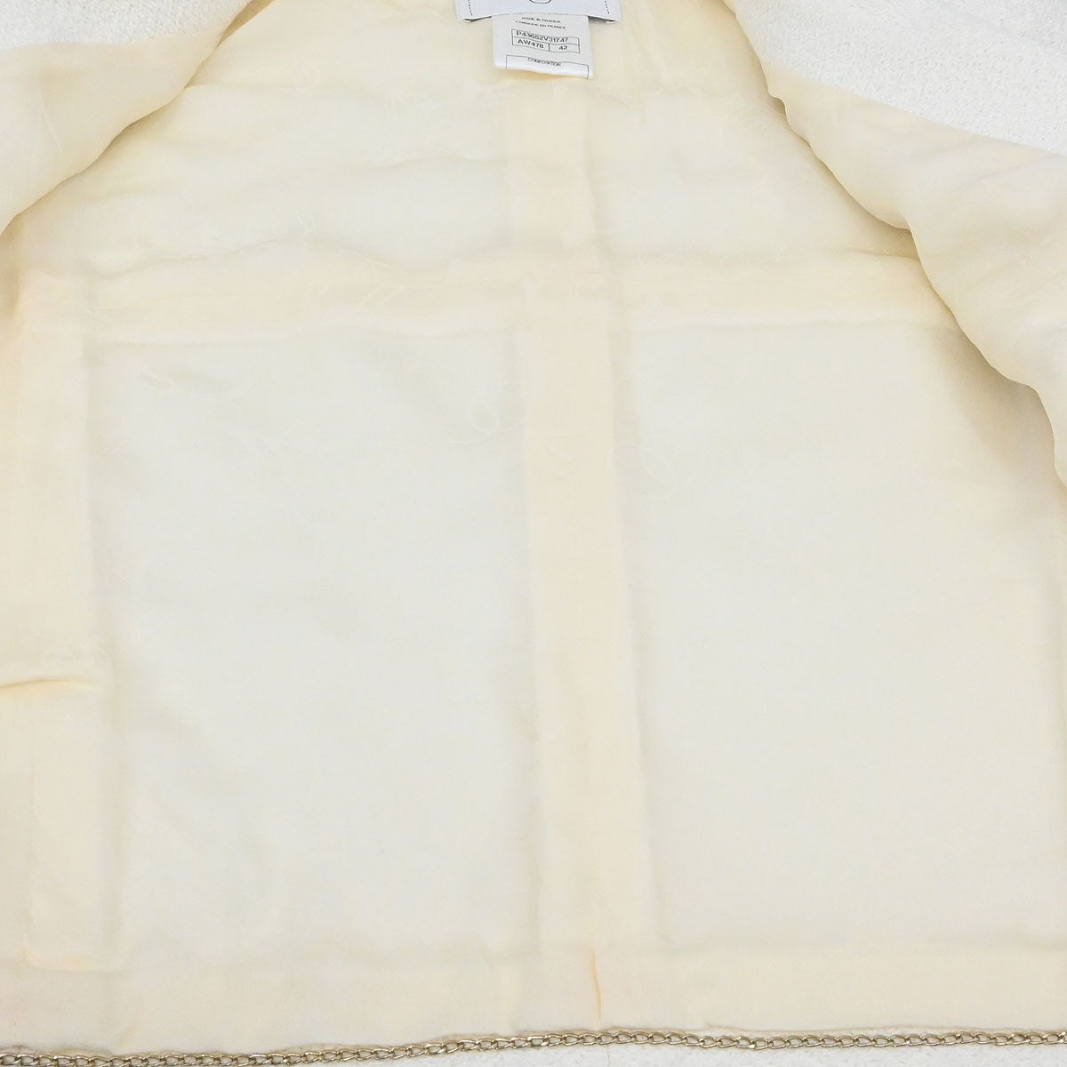 Chanel 2012 Single Breasted Jacket White #42