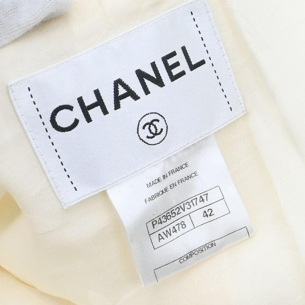 Chanel 2012 Single Breasted Jacket White #42