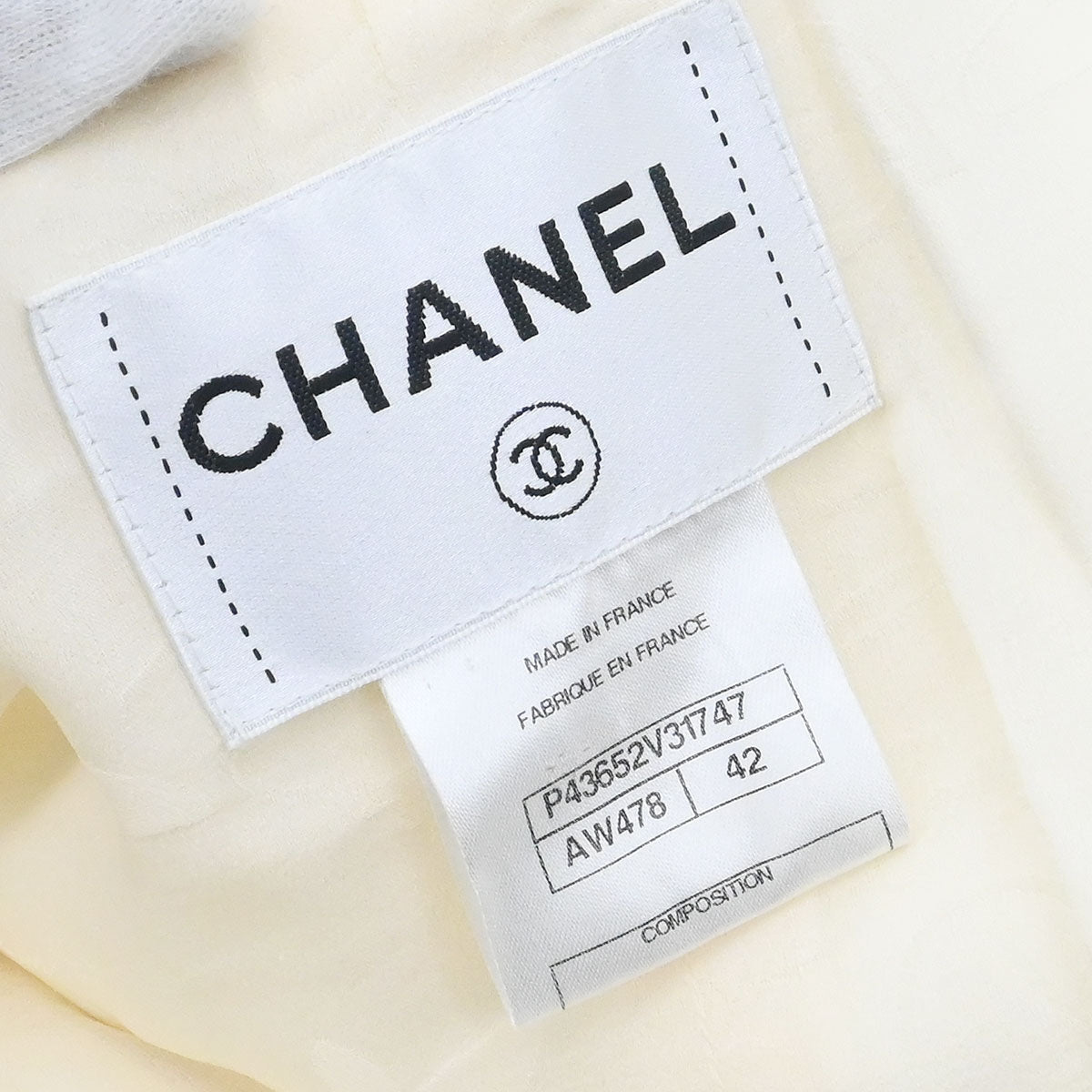 Chanel 2012 Single Breasted Jacket White #42