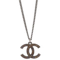 Chanel CC Chain Necklace Silver A15P