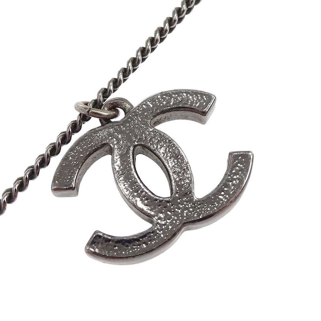 Chanel CC Chain Necklace Silver A15P