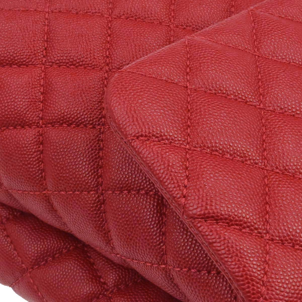 Chanel Red Caviar Coco Handle 2way Shoulder Handbag