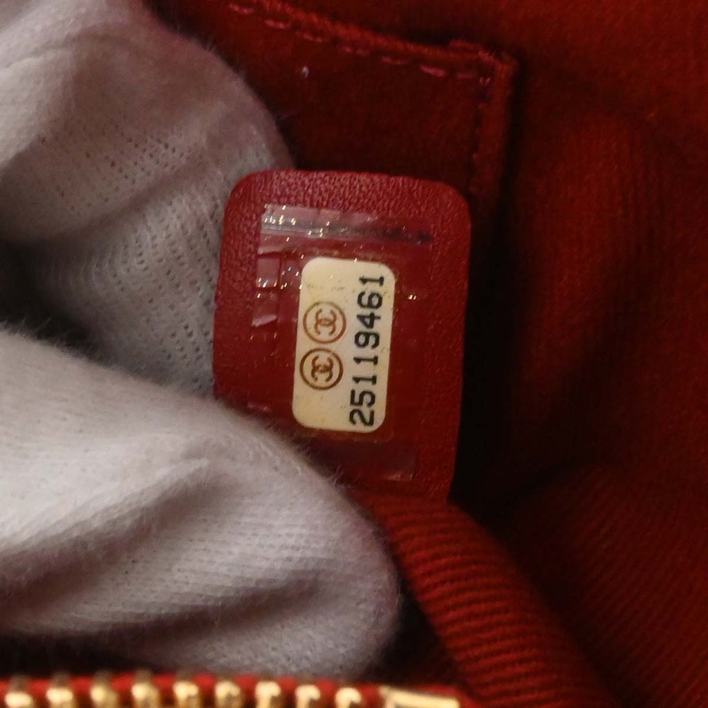 Chanel Red Caviar Coco Handle 2way Shoulder Handbag
