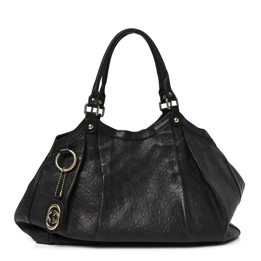 Gucci Guccissima Medium Sukey Tote Black