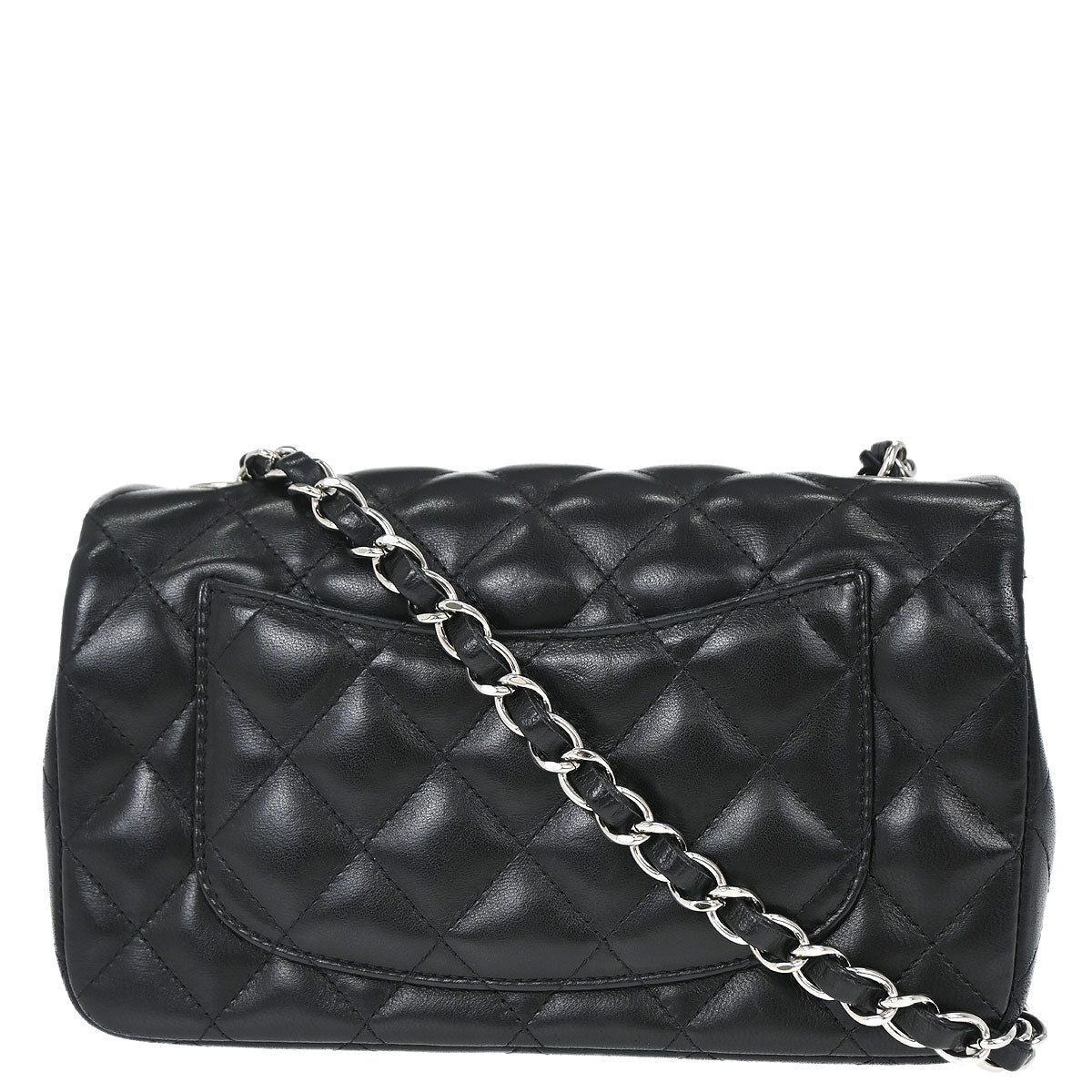 Chanel 2014 Black Lambskin Valentine Charm Flap Shoulder Bag