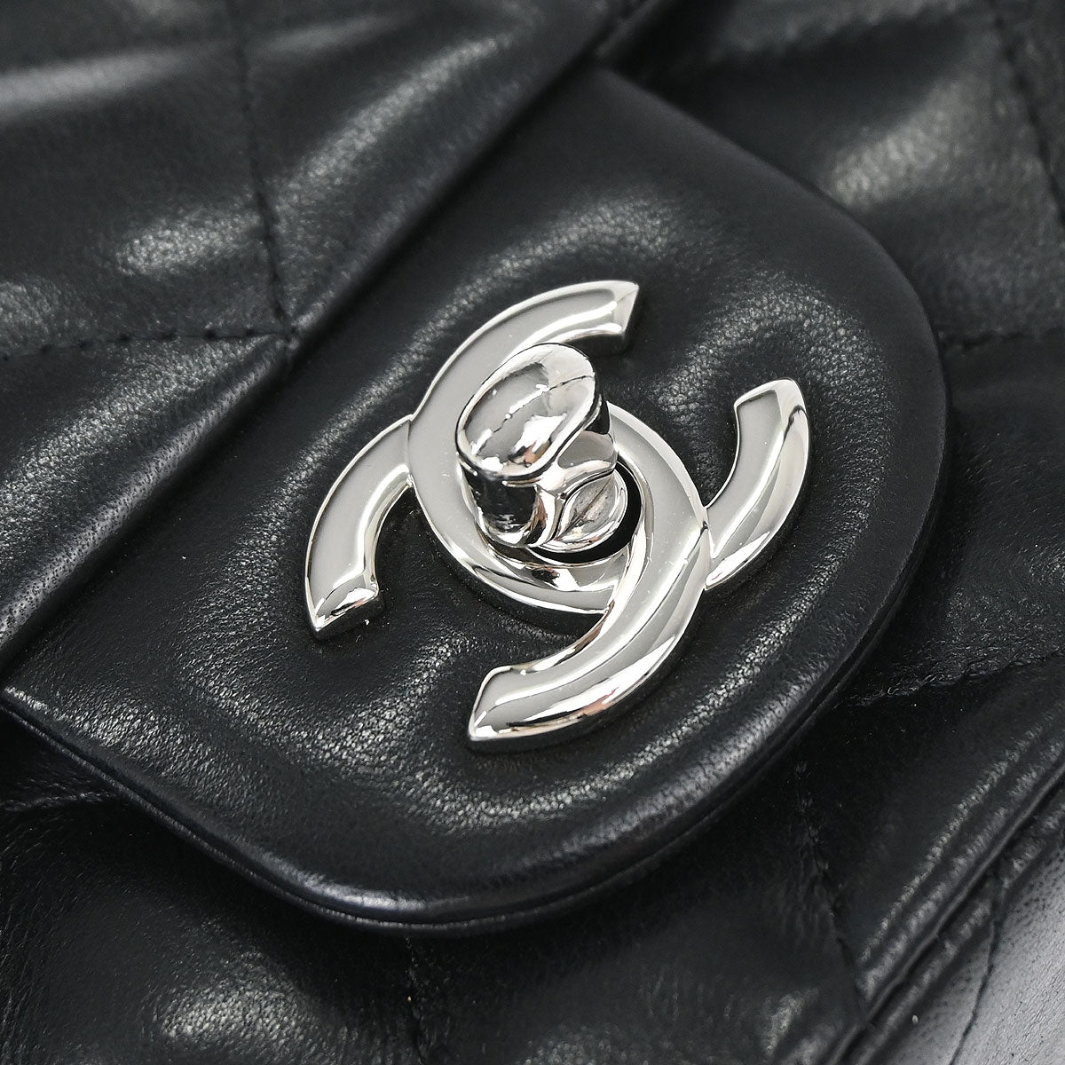 Chanel 2014 Black Lambskin Valentine Charm Flap Shoulder Bag