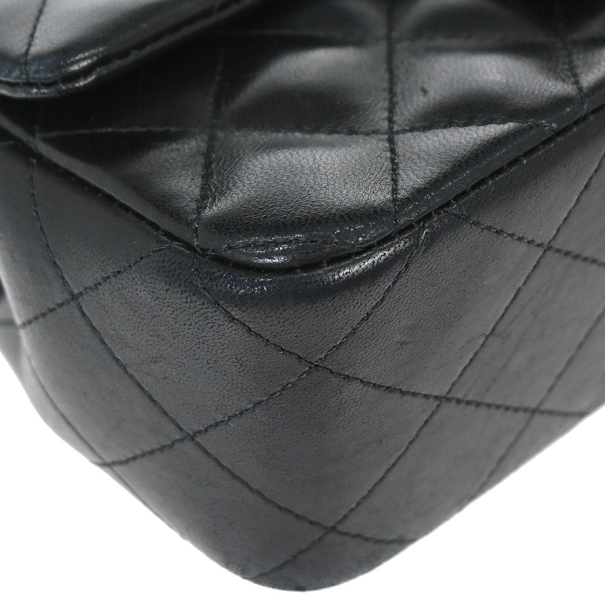 Chanel 2014 Black Lambskin Valentine Charm Flap Shoulder Bag