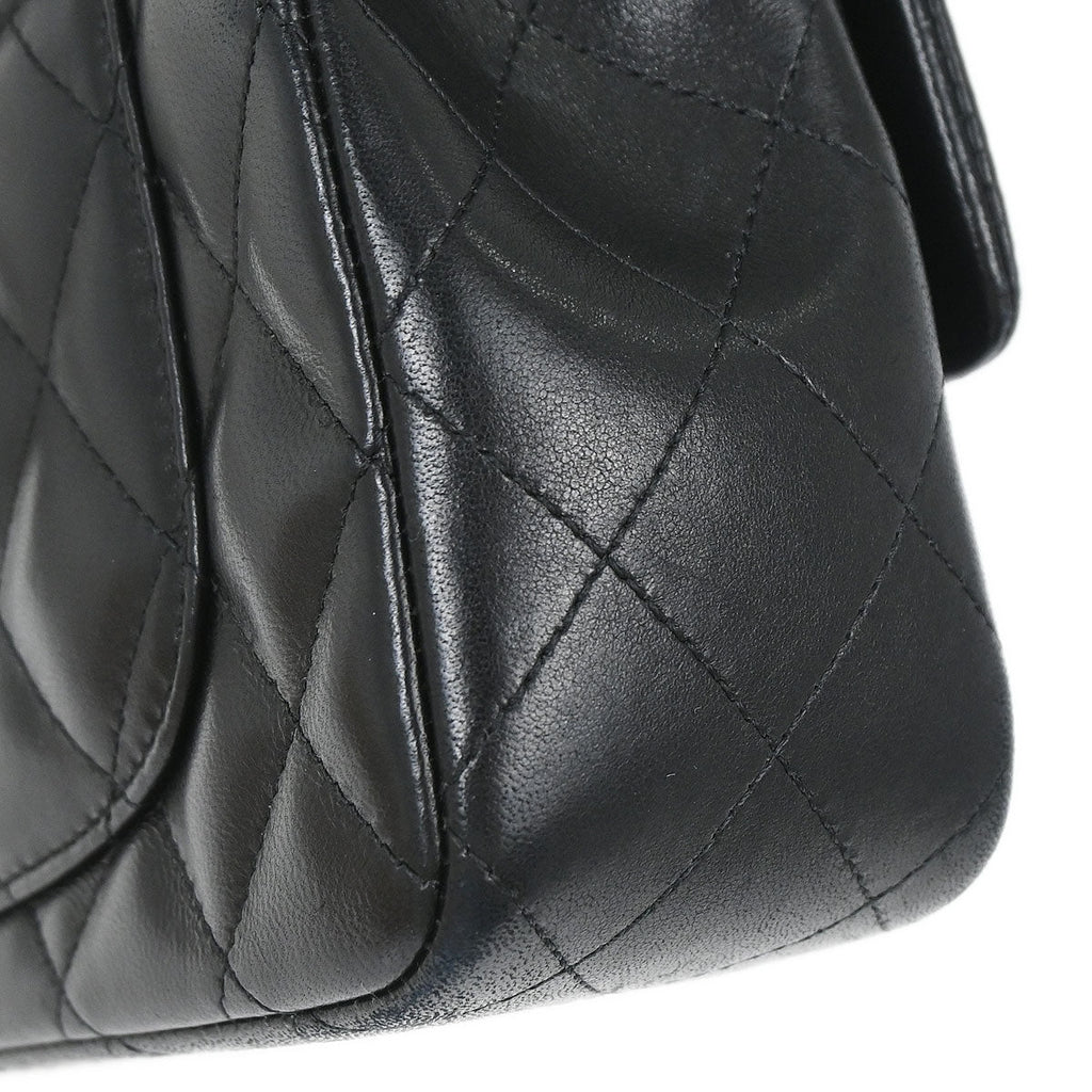 Chanel 2014 Black Lambskin Valentine Charm Flap Shoulder Bag