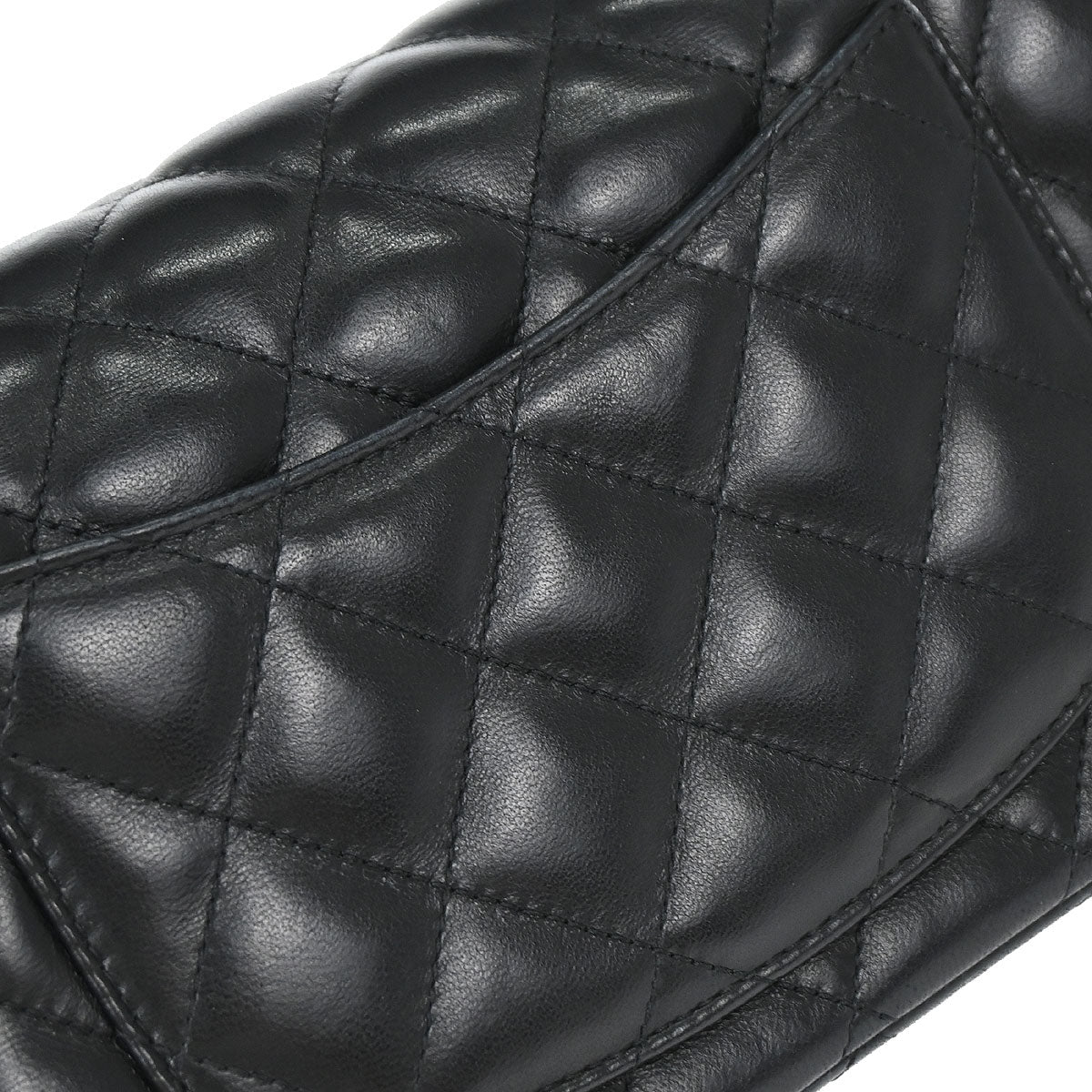 Chanel 2014 Black Lambskin Valentine Charm Flap Shoulder Bag