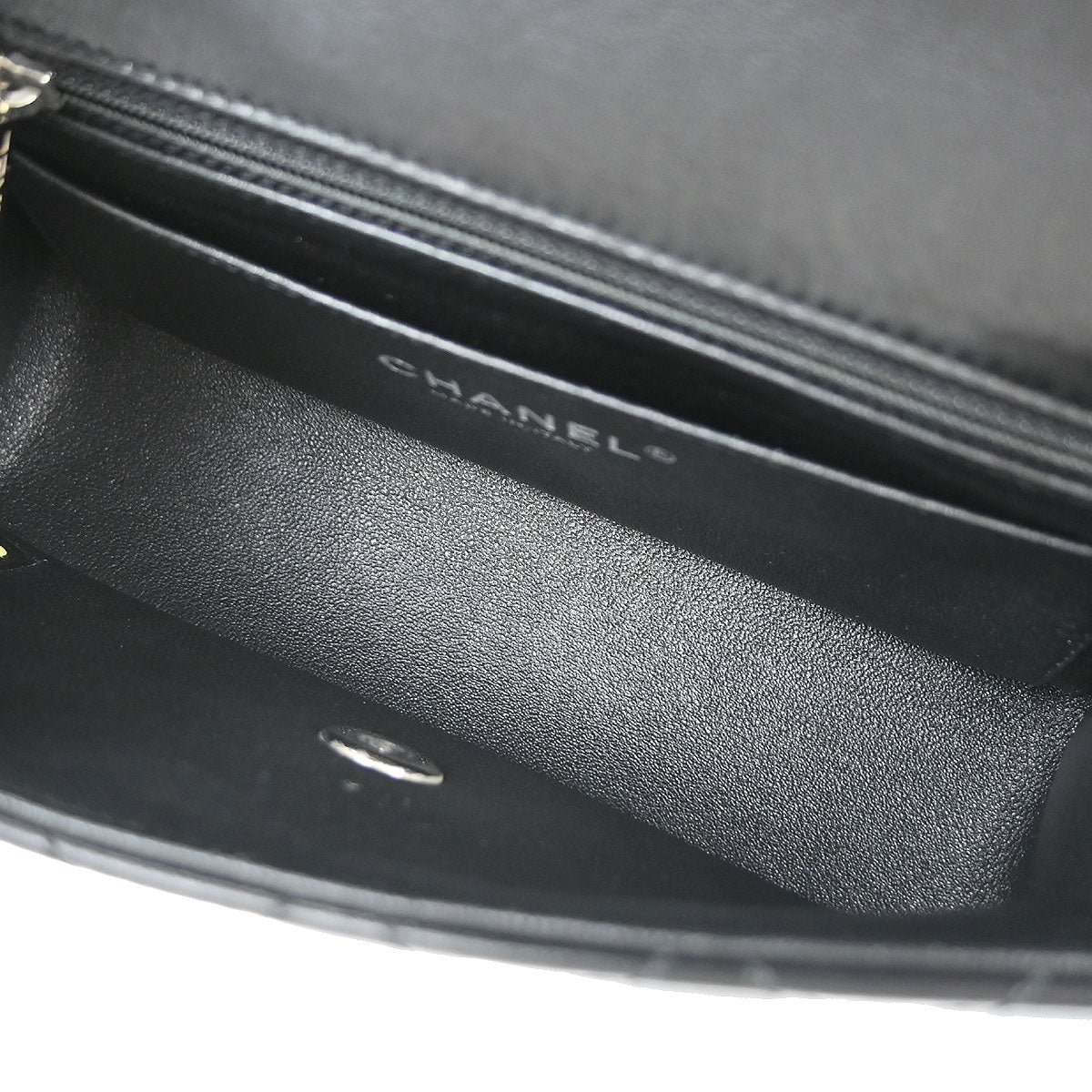 Chanel 2014 Black Lambskin Valentine Charm Flap Shoulder Bag