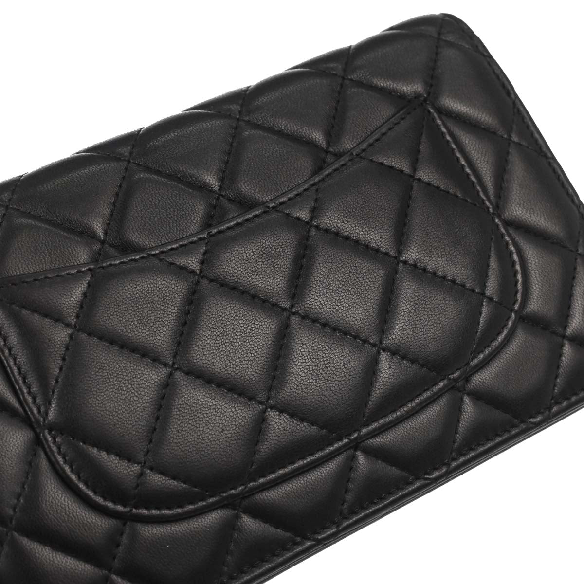 Chanel Black Lambskin Classic WOC Wallet on Chain Bag