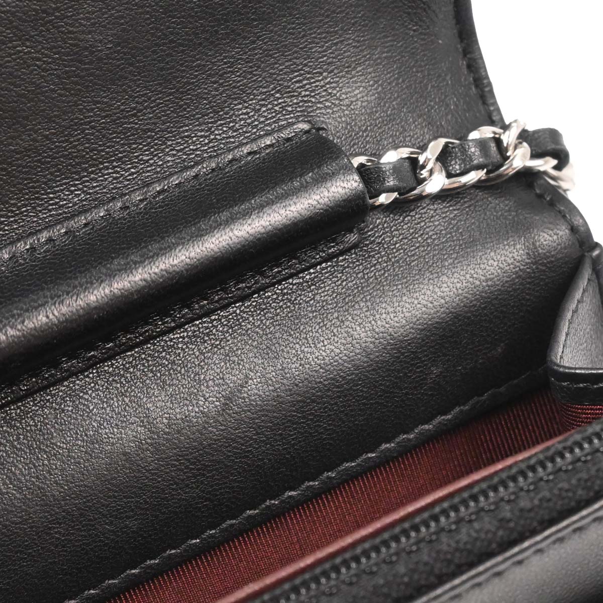 Chanel Black Lambskin Classic WOC Wallet on Chain Bag