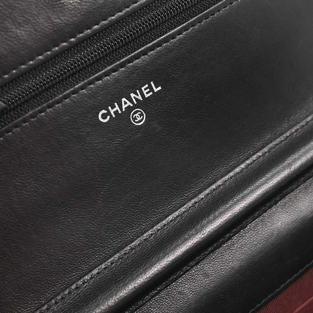 Chanel Black Lambskin Classic WOC Wallet on Chain Bag