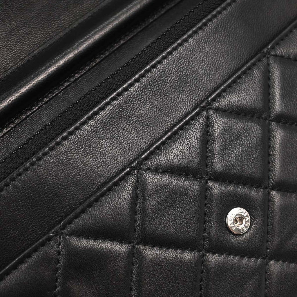 Chanel Black Lambskin Classic WOC Wallet on Chain Bag