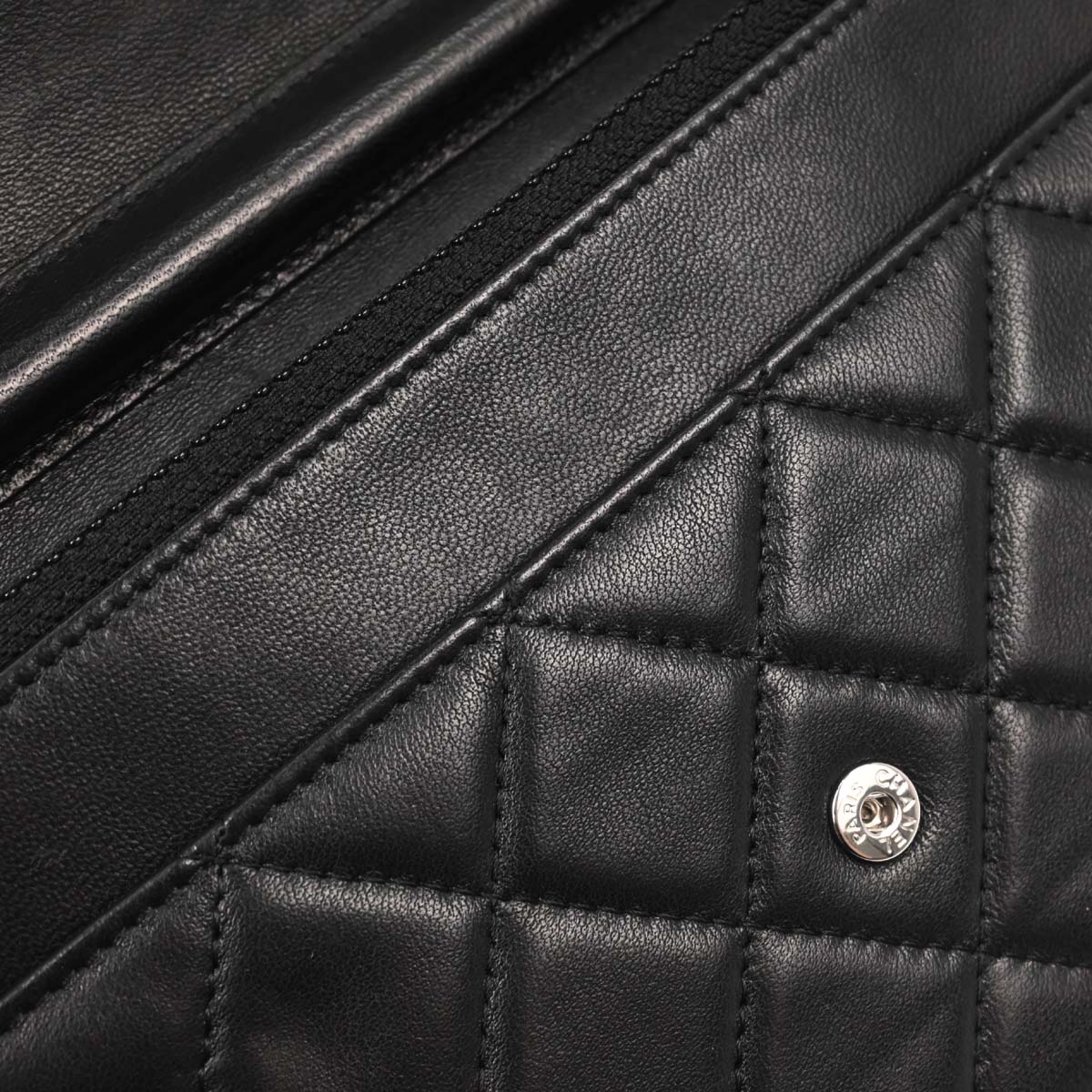 Chanel Black Lambskin Classic WOC Wallet on Chain Bag