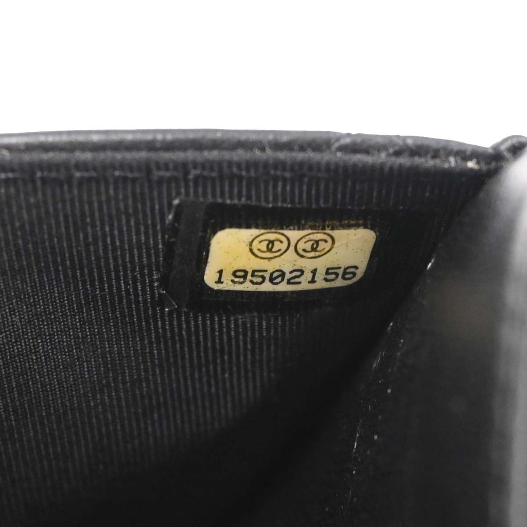 Chanel Black Lambskin Classic WOC Wallet on Chain Bag