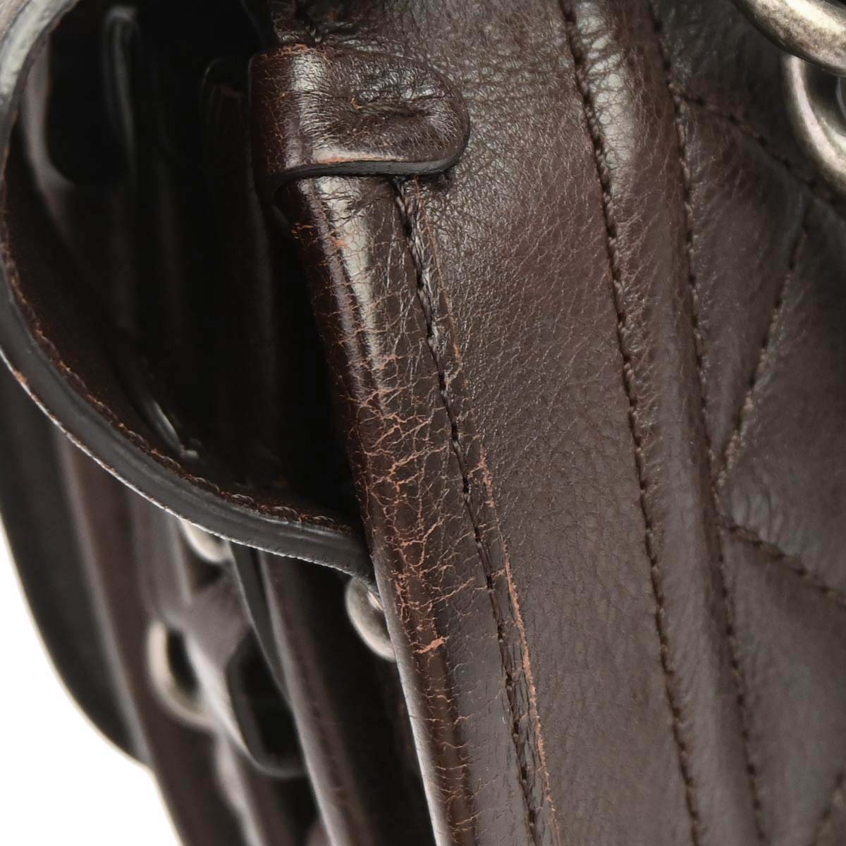 Chanel 2014 Brown Calfskin Pony Hair Paris-Dallas Saddle Shoulder Bag