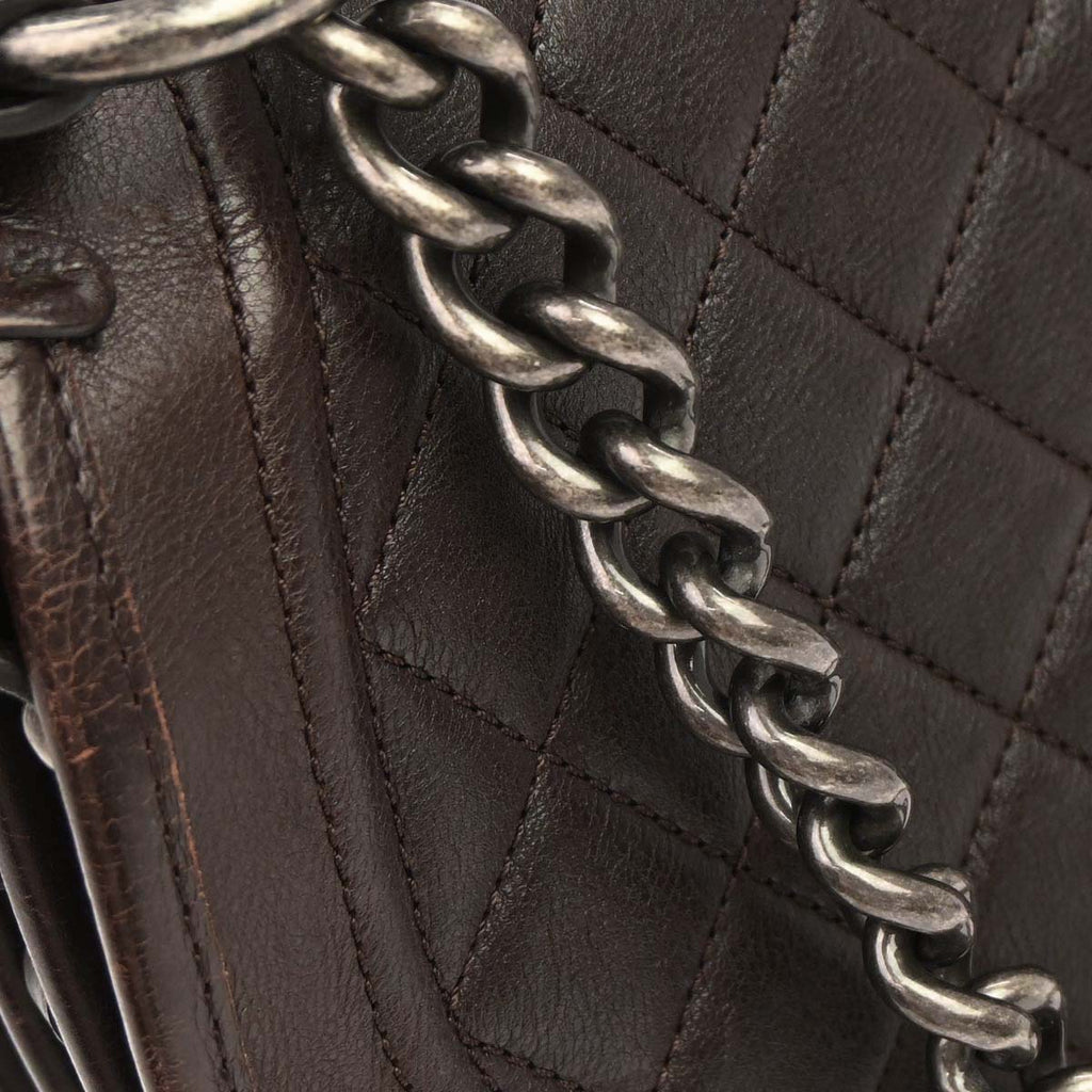 Chanel 2014 Brown Calfskin Pony Hair Paris-Dallas Saddle Shoulder Bag