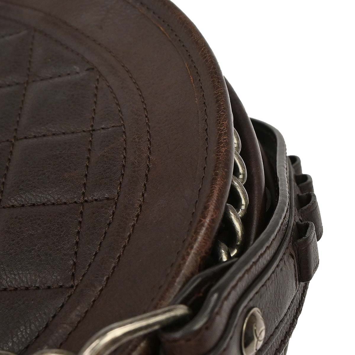 Chanel 2014 Brown Calfskin Pony Hair Paris-Dallas Saddle Shoulder Bag