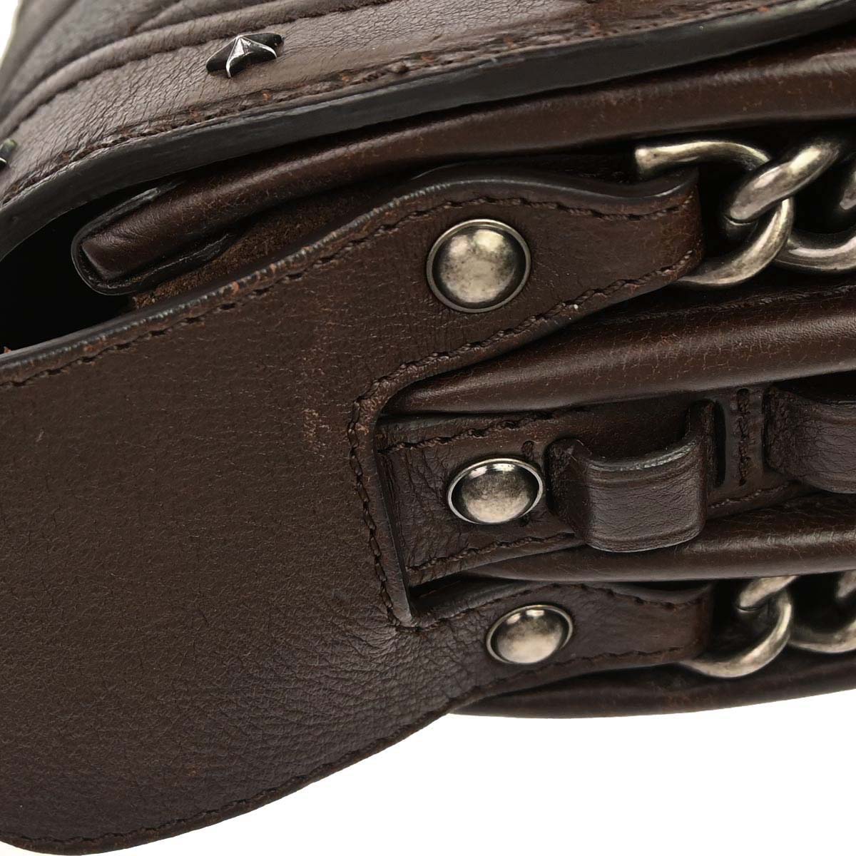 Chanel 2014 Brown Calfskin Pony Hair Paris-Dallas Saddle Shoulder Bag