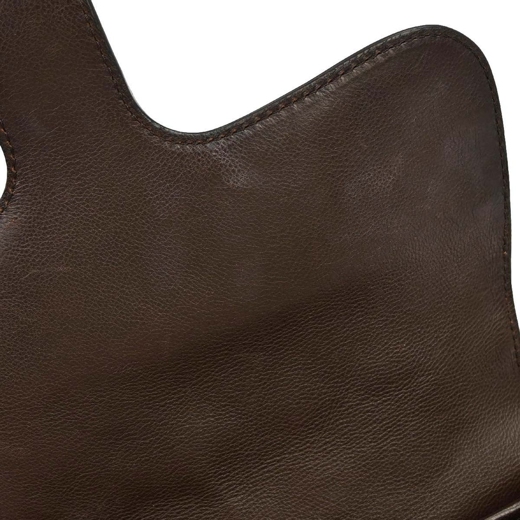 Chanel 2014 Brown Calfskin Pony Hair Paris-Dallas Saddle Shoulder Bag