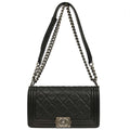 Boy Chanel Black Lambskin Medium Shoulder Bag