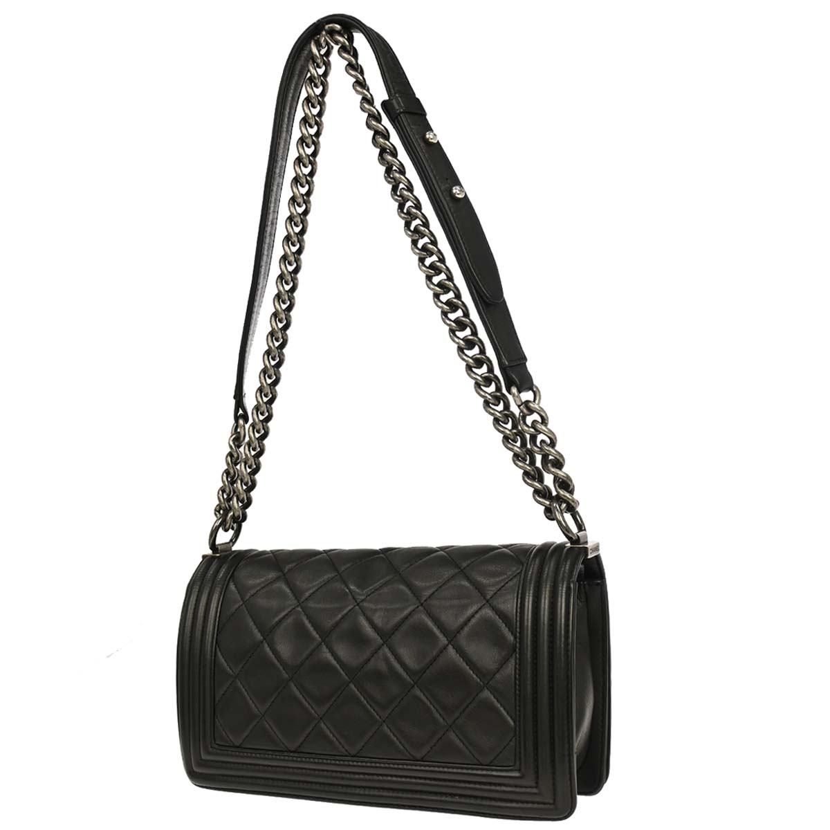 Boy Chanel Black Lambskin Medium Shoulder Bag