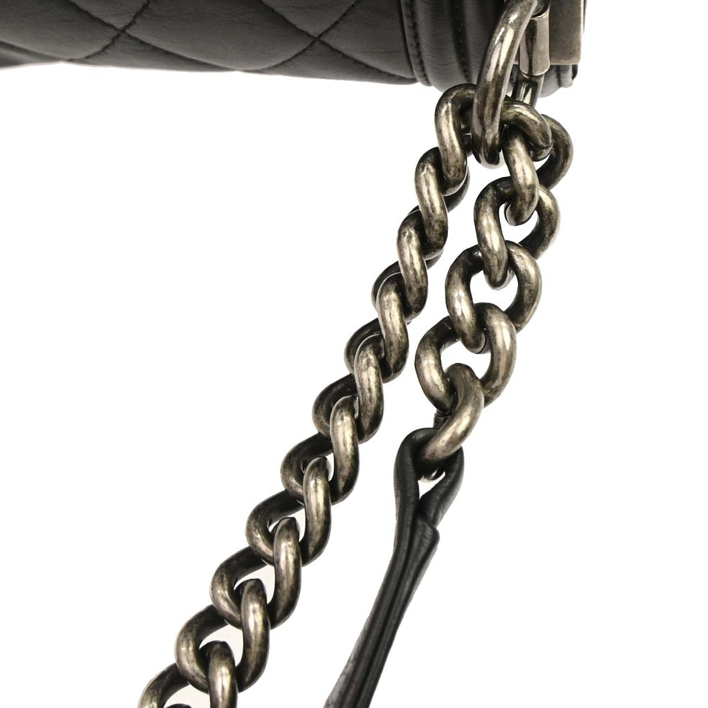 Boy Chanel Black Lambskin Medium Shoulder Bag