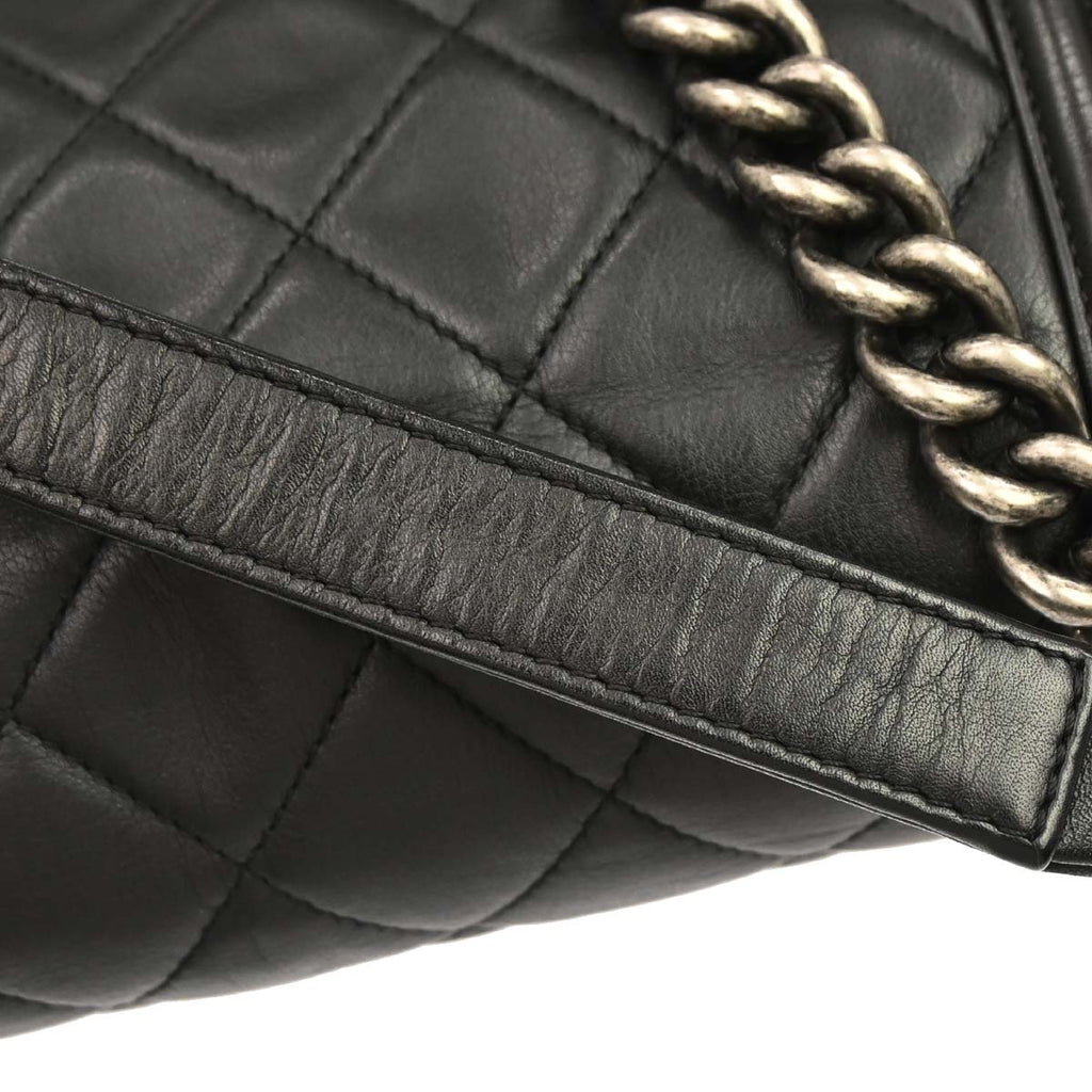 Boy Chanel Black Lambskin Medium Shoulder Bag