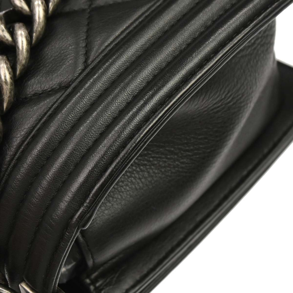 Boy Chanel Black Lambskin Medium Shoulder Bag