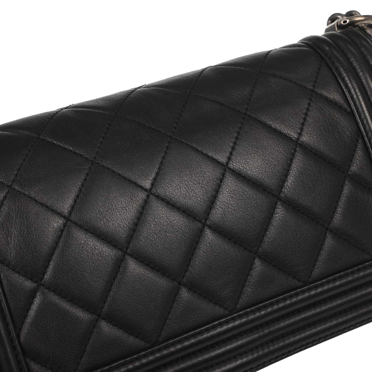 Boy Chanel 2014 Black Lambskin Medium Shoulder Bag