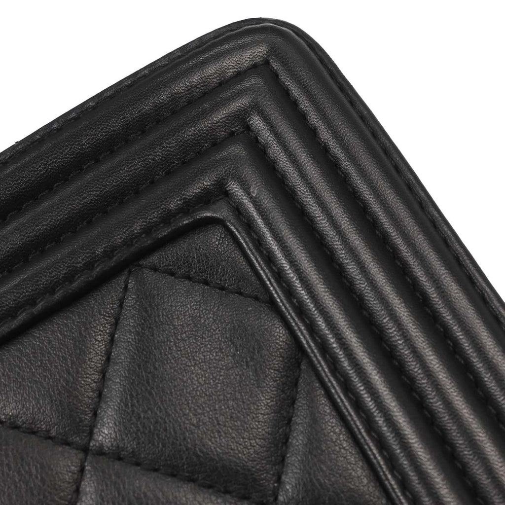Boy Chanel 2014 Black Lambskin Medium Shoulder Bag