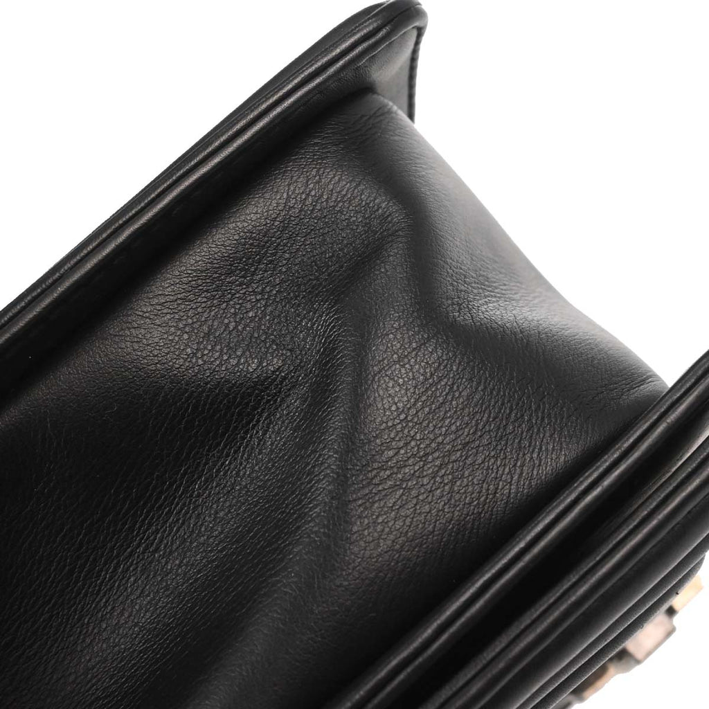 Boy Chanel 2014 Black Lambskin Medium Shoulder Bag