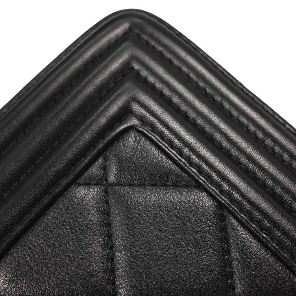 Boy Chanel 2014 Black Lambskin Medium Shoulder Bag