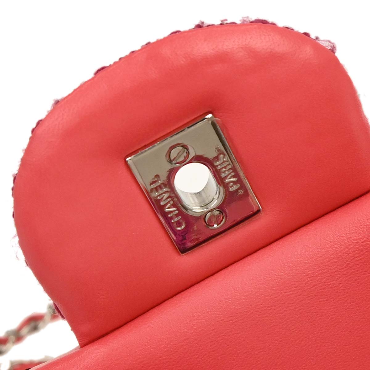 Chanel Pink Tweed Patchwork Shoulder Bag