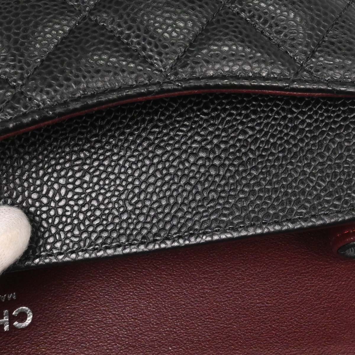 Chanel Black Caviar Skin Medium Classic Double Flap Shoulder Bag