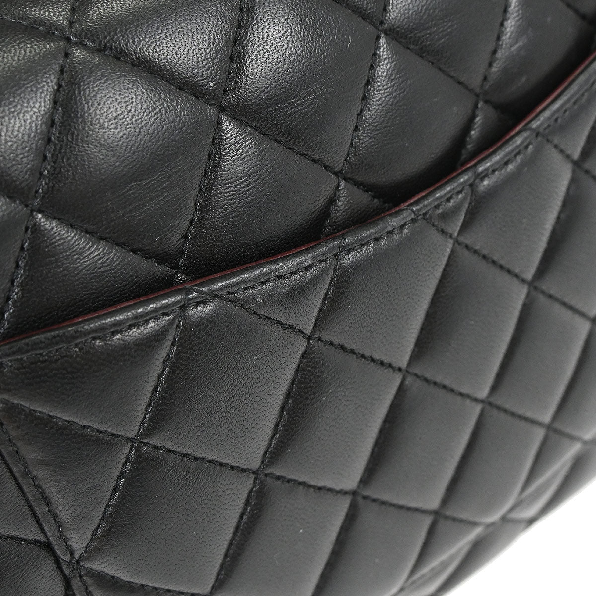 Chanel 2014-2015 Black Lambskin Medium Classic Double Flap Shoulder Bag