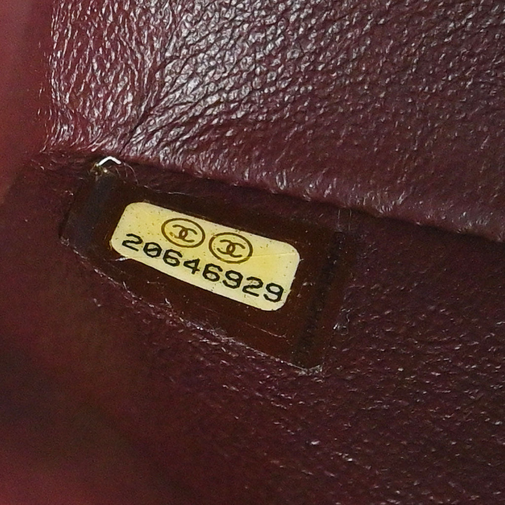 Chanel 2014-2015 Black Lambskin Medium Classic Double Flap Shoulder Bag
