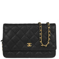 Chanel 2015-2016 Black Caviar Skin Classic WOC Wallet on Chain Bag