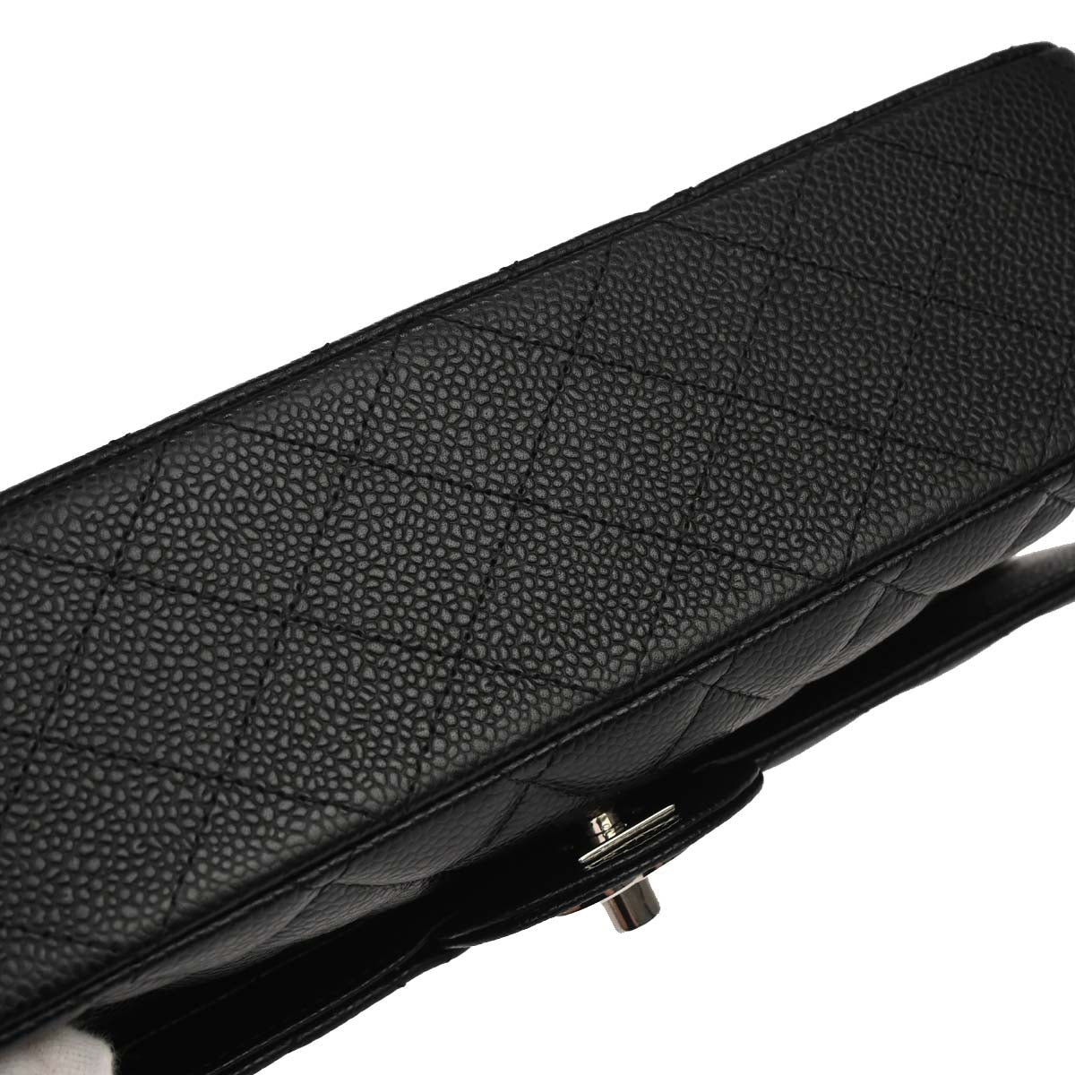 Chanel 2012 Black Caviar Medium Classic Double Flap Shoulder Bag