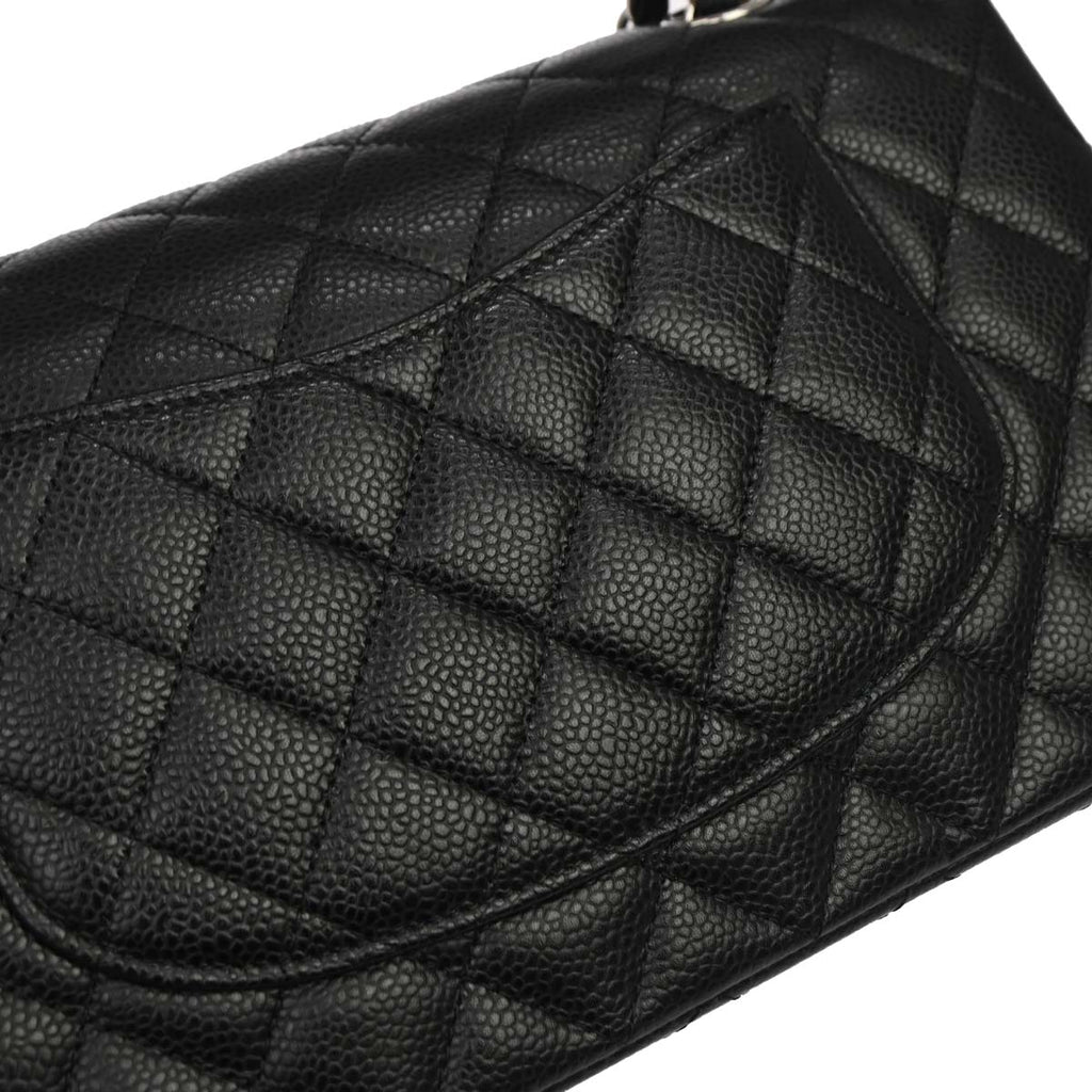 Chanel 2012 Black Caviar Medium Classic Double Flap Shoulder Bag