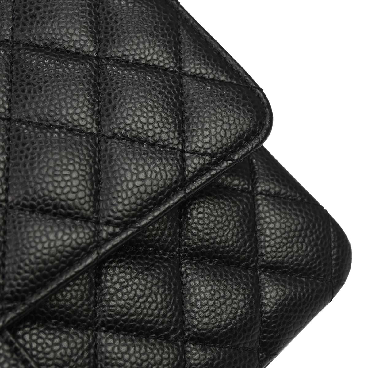 Chanel 2012 Black Caviar Medium Classic Double Flap Shoulder Bag